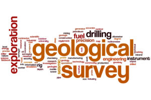 Geological survey word cloud concept